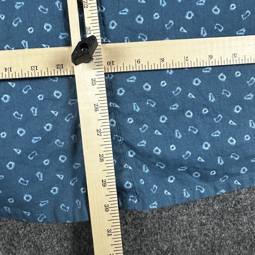 Patagonia Mens AC Shirt Blue Hemp Cotton Short Sleeve Button Down Fish Logo L - Picture 3 of 9